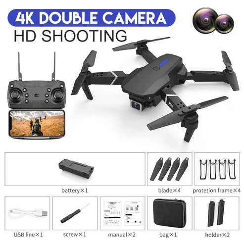 Dron con doble cámara 4K + Maletín Gratis